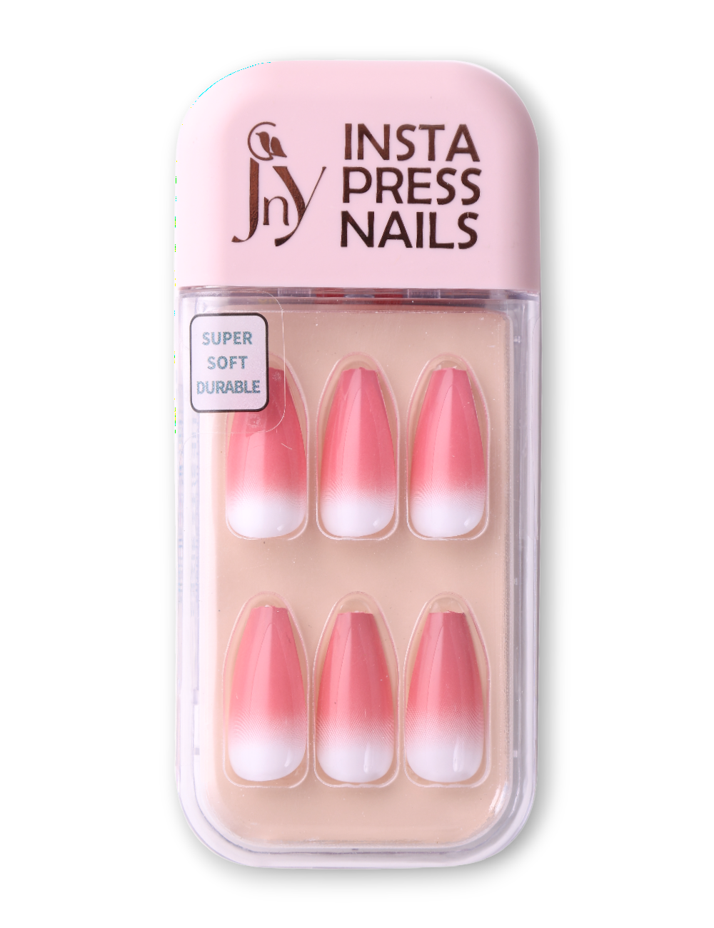 44J105 - Pink & White Ombre - Jny Nails