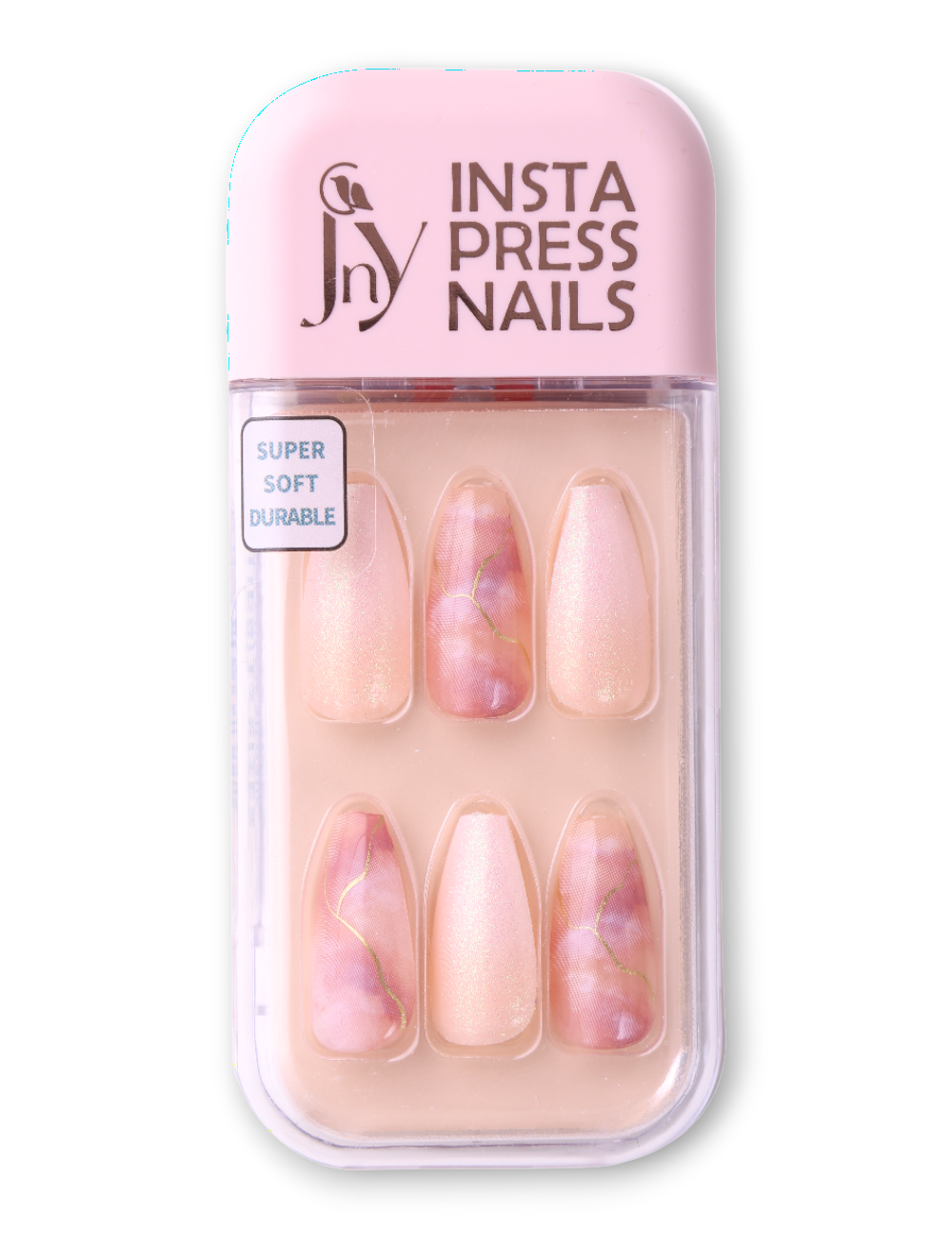 44J111 - Pink Marble - Jny Nails